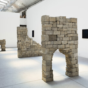 Maria Loboda, Havoc in the Heavenly Kingdom, 2014, polymer wall structure, keychain, cufflinks, watch and amethyst, Edition: N/A, 230 x 100 x 30 cm. Courtesy of Mendes Wood DM, São Paulo