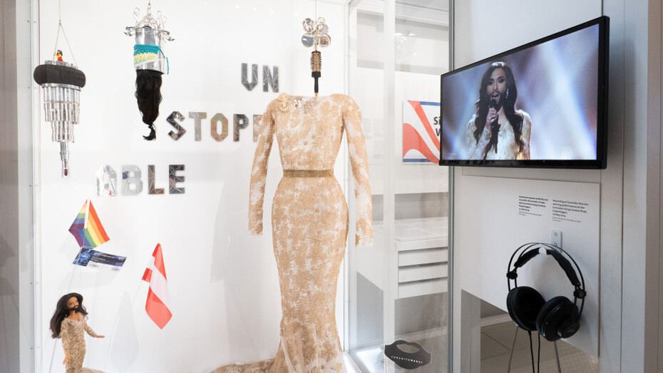 Unstoppable! Eurovision song contest highlights at the museum, exhibition view. Courtesy of House of Austrian History