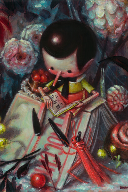 Brandi Milne, Learn Your Lessons Well (Dear Boy), 24x18 inches_Acrylic on panell, 2019, Courtesy the artist and Dorothy Circus Gallery