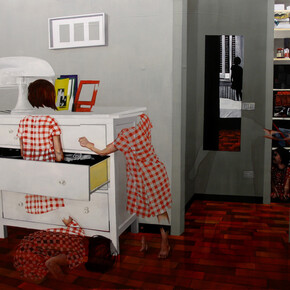 Dario Maglionico, Reificazione #9, 2014, oil on canvas,  118 x 169 cm