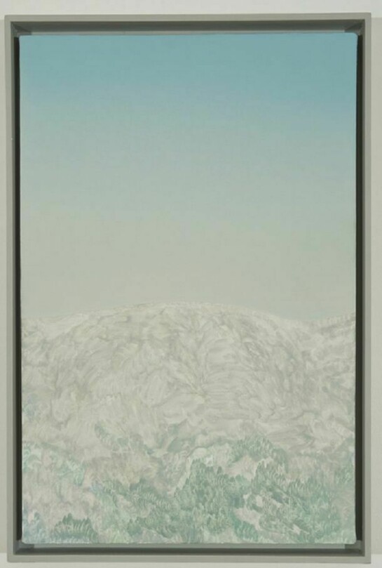 Jake Longstreth, Particulate Matter #2, 2013, oil on canvas with artist frame, 17 by 13 inches
