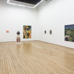 Solid roots, supple trunks, 2023, installation view. Courtesy of Rachel Uffner Gallery, NYC