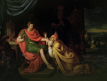 Príamo suplica a Aquiles por la muerte de Héctor