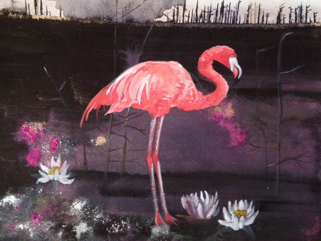 Blathnaid Ni Mhurchu, Satori, watercolour and watercolour pigment on paper, 22.5 x 30 cm, 2014