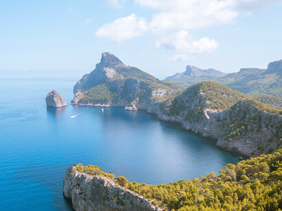Vista aérea de un paisaje mediterráneo
