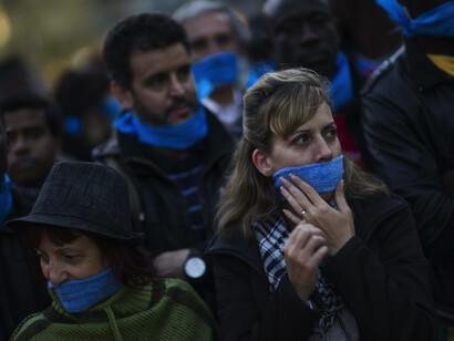 Acto de protesta contra la ley mordaza