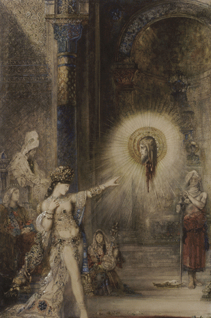 Gustave Moreau (1826-1898)
L'Apparizione
Acquerello
Cm 106 x 72,2
Parigi, museo d'Orsay, conservato presso il dipartimento delle Arti Grafiche del museo del Louvre
Donazione di Charles Hayem, 1898
© RMN-Grand Palais (Musée d'Orsay) / Jean-Gilles Berizzi