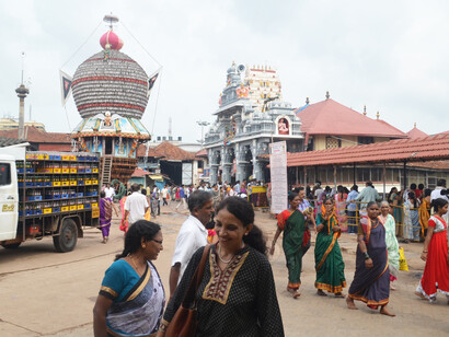 Devotees at Sri Krishna Temple
