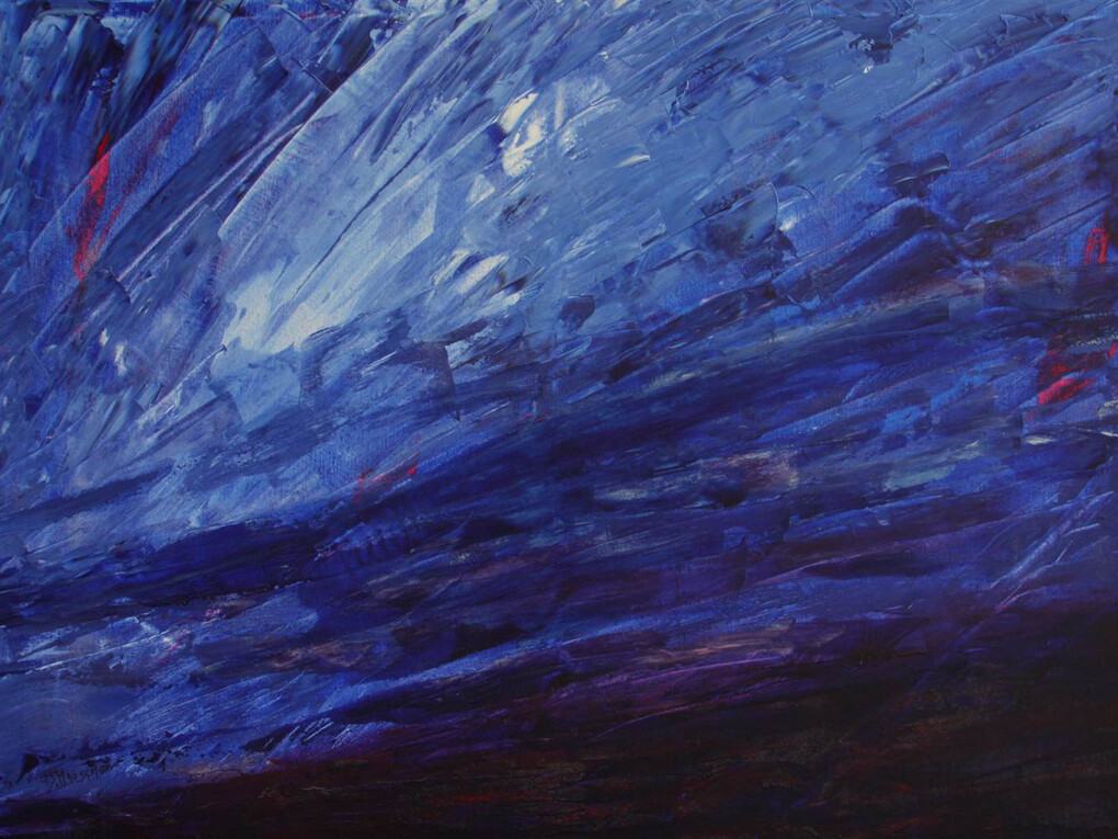 Debbie Grossman, Beyond the Ocean, Acrylic & Mixed Media on Canvas, 36" x 48"