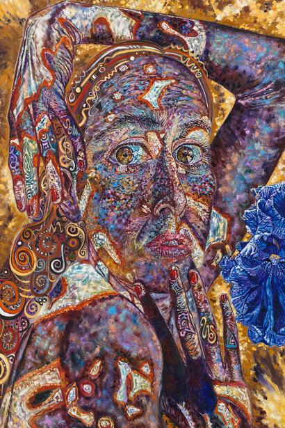 Constanza Schaffner,
Caída dentro de mí (detail), 2023. 
Oil on linen,
90 x 70 inches,
(228.6 x 177.8 cm)
© Constanza Schaffner; Courtesy of the artist, Central Fine, Miami Beach, and Luhring Augustine, New York. Photo: Genevieve Hanson