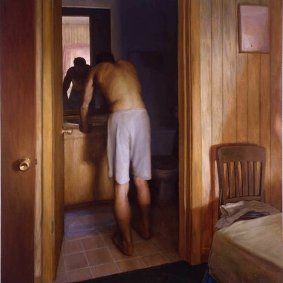 Bryan LeBoeuf, End Sight, 2003, Oil on Linen, 42 x 39 inches