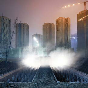 Contemporary Archeology (Night), 2016 , Photographie montée sur caisson lumineux , 200 x 132 x 8 cm , 78 3/4 x 52 x 3 1/8 in.Courtesy of Galerie Templon, Bruxelles 
