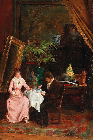 Salon Interior by Mihály Munkácsy