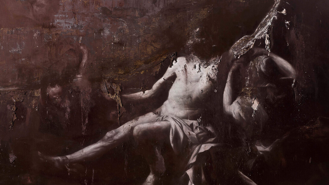 Nicola Samorì, Ebbro, 2011, oil on canvas, 300 x 200 cm