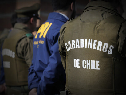 Carabineros de Chile en un operativo policial en Santiago de Chile