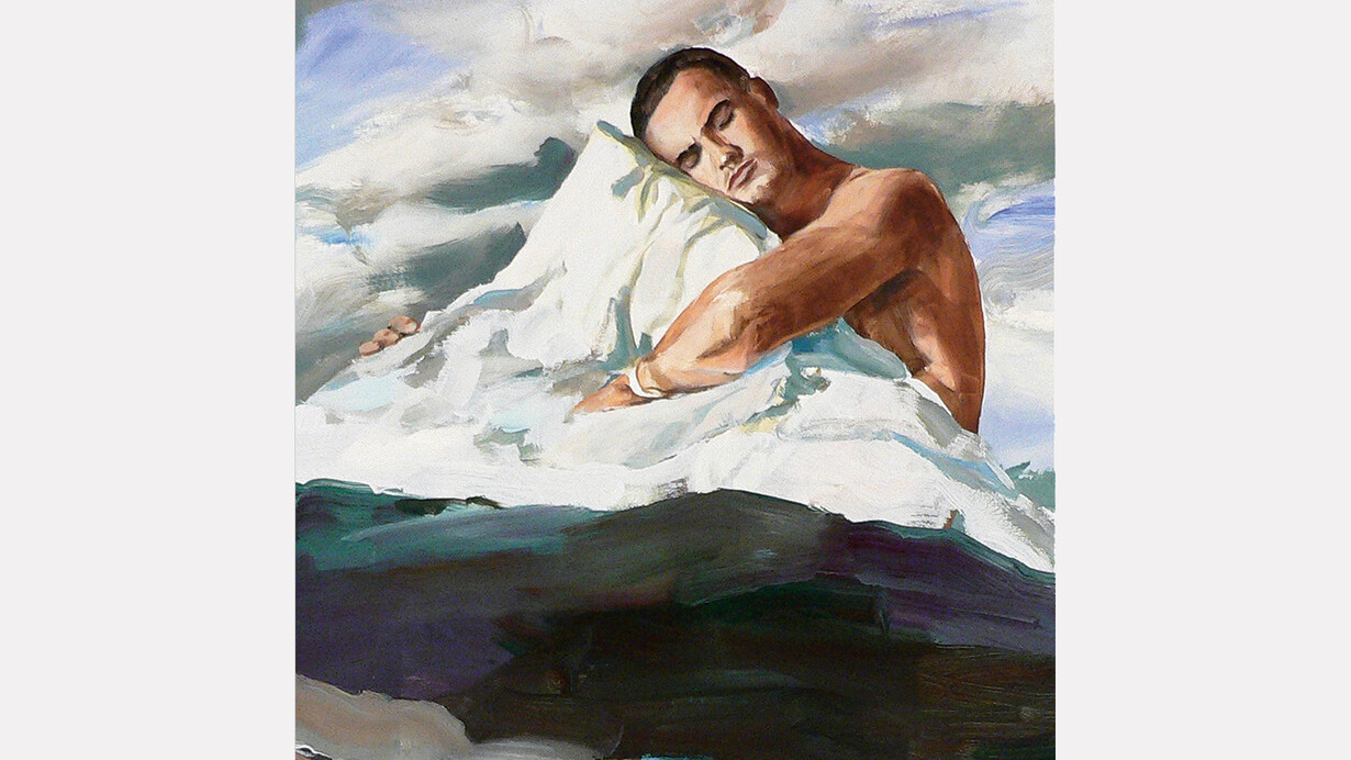 © Jack Balas; "Rainbows (#276/1668) (Detail)," 2007/2018; Oil and enamel on canvas; 32 x 48 inches. Courtesy of CLAMP