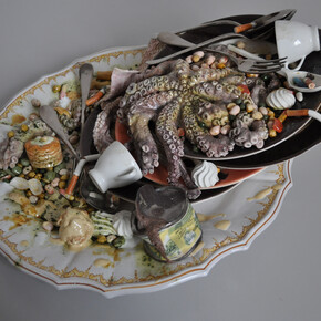 Bertozzi & Casoni, Minimi Avanzi, 2015, ceramica policroma