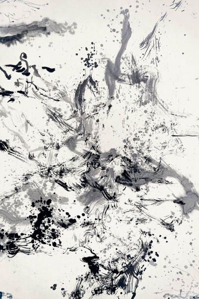 Zao Wou-Ki, Sans titre, 2006. Courtesy of Musée d'Art moderne de la Ville de Paris