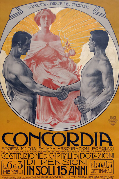 Leopoldo Metlicovitz (1868-1944), Concordia, 1910 ca.