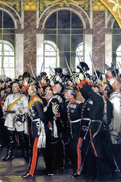 Anton von Werner, Proclamación del Imperio Alemán en el Salón de los Espejos de Versalles (detalle), 1895