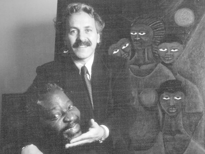 Rodrigo Gonçalves B. y el pintor Malangatana Valente Ngwenya