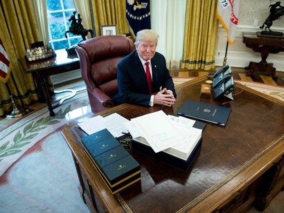 Trump en el Despacho Oval de la Casa Blanca