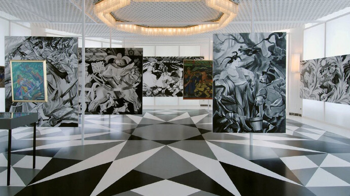 Paulina Olowska, Installation View, Zofia Stryjenska, 5th Berlin Biennial for Contemporary Art, Neu National Gallery and Schinkel Pavilion, Berlin, 2008