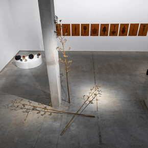M’barek Bouhchichi, Black seeds, exhibition view. Courtesy of Selma Feriani Gallery