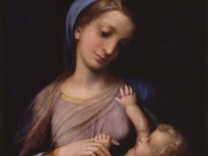 Antonio Allegri, detto il Correggio
Correggio, Madonna con il Bambino (Madonna Campori), dettaglio, olio su tavola, 58 x 45 cm
