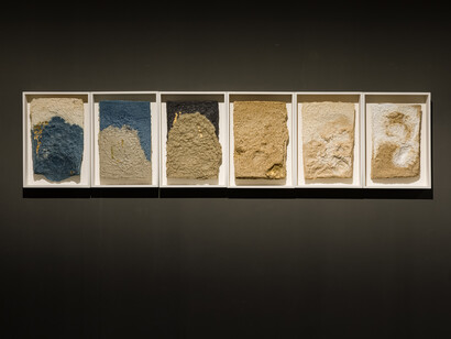 Ruma Choudhury, Elemental encounters: practice as ecological archive, exhibition view. Courtesy of Emami Art