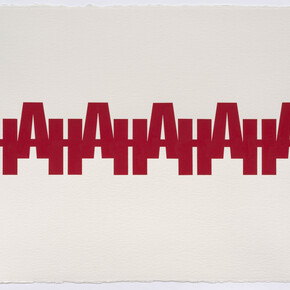 Kay Rosen, LOL, 2013, Acrylic gouache on watercolor paper, 22.5 x 30.25 inches, 57.2 x 76.8 cm © Kay Rosen. Courtesy of Sikkema Jenkins & Co., New York