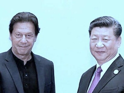 Imran Kahn, primer ministro de Pakistán, con Xi Jinping, presidente chino