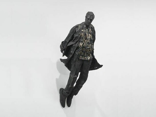 Lesley Dill, Faith, 2010, Unique cast bronze, 60 x 26 x 18 inches, Courtesy of the artist and George Adams Gallery, New York