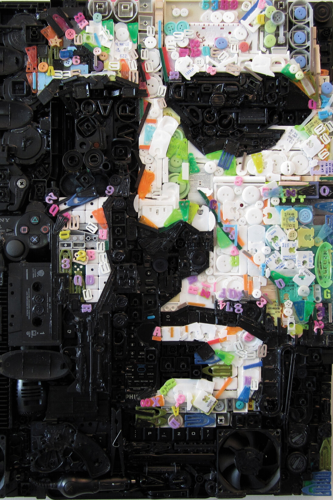 Zac Freeman, Jason, Found object assemblage on board, 60 x 50 cm (approx)