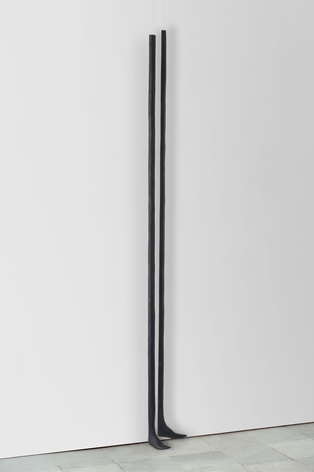 Louise Bourgeois (1911 - 2010), Legs 1986, Rubber
120 1/2 x 3 x 8 3/4 inches (Element one), 306.1 x 7.6 x 22.2 centimeters, (Element one), 121 3/4 x 3 x 8 inches (Element two), 309.2 x 7.6 x 20.3 centimeters, (Element two) ©The Easton Foundation