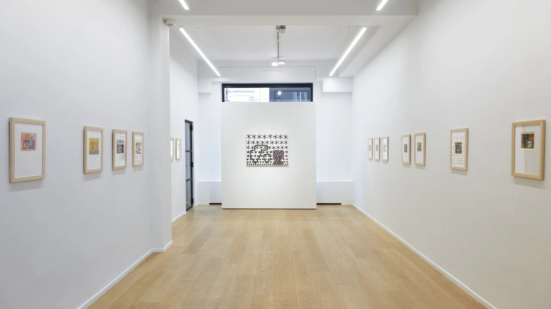 Jonathan Lasker, A survey of the maquettes 1986-2026, exhibition view. Courtesy of Maruani Mercier
