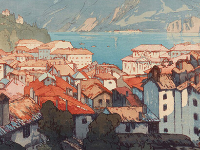 Shinhanga. Japanese woodblock prints, artwork in exhibition. Courtesy of Museum Franz Gertsch