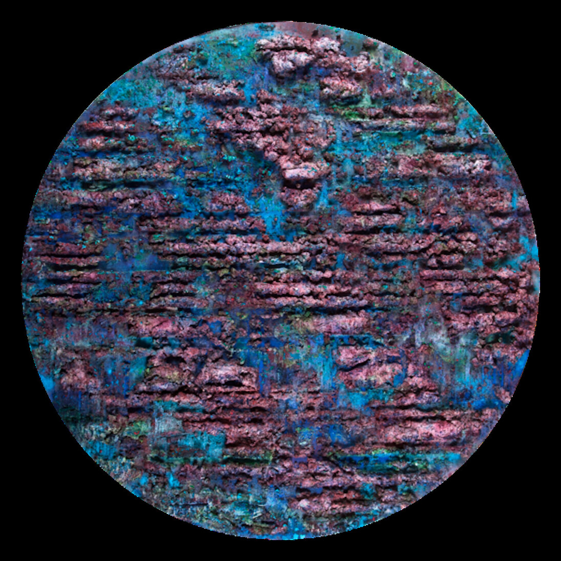 Water, 2016, mixed media on canvas, 190 cm diamter. Courtesy of Ayyam Gallery
