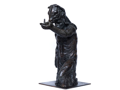 Theseus (with candle) 3/4 study” bronze (17 ¾” x 9" x 8¼” , 45 x 23 x 21cm)
