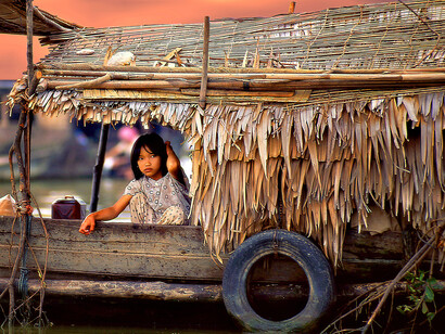 Casa-imbarcazione sul Lago Tonle Sap, Cambogia