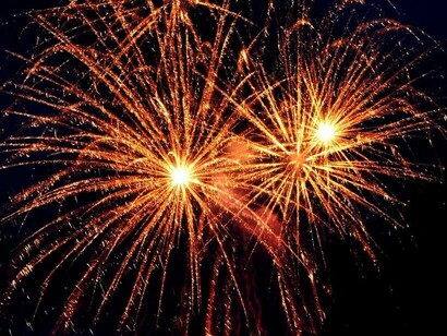 Fireworks are usually a way to announce the beginning of a new year