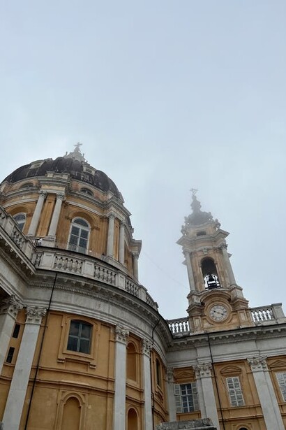 The Basilica di Superga, located in Turin, Italy, stands atop Superga Hill, offering breathtaking views of the city and the Alps