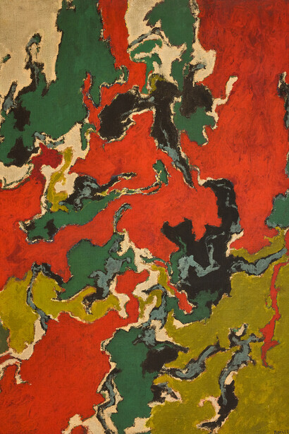 Luigi Boille, Signe-surface verts, 1959. Per gentile concessione della Fondazione Cassa di Risparmio di Foligno