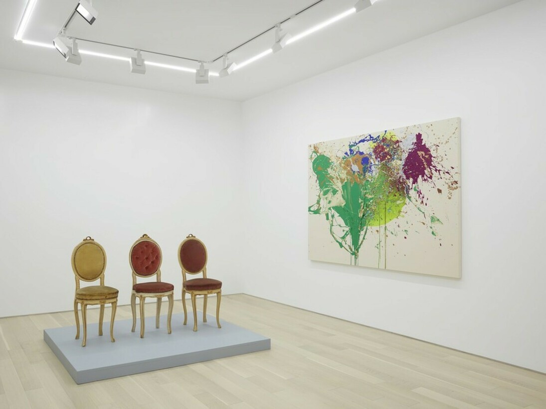 John M Armleder, Exhibition view. Courtesy of Almine Rech Gallery