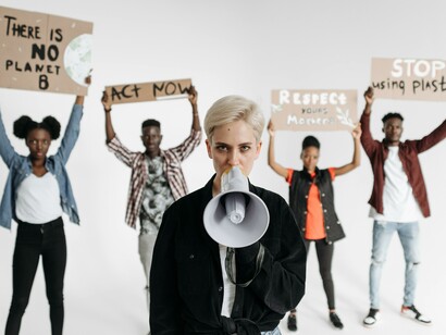 People protesting. A large percentage of our personalities are copied traits or traits from recessive and dominant genes