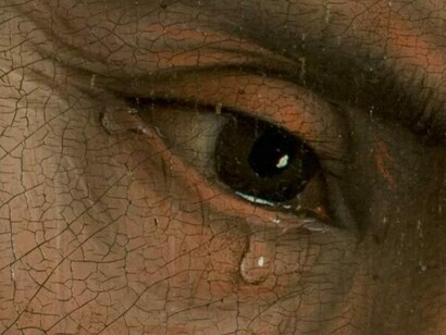 Rogier van der Weyden, La discesa dalla croce, dettaglio