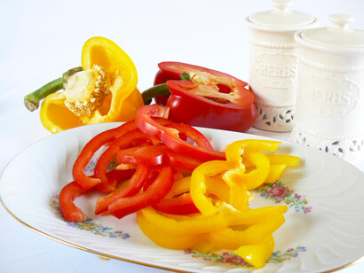 Listarelle di peperoni