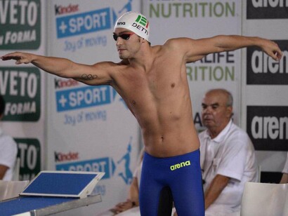 Gabriele Detti si prepara per la gara
