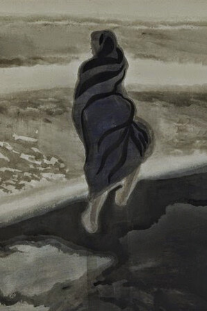 Léon Spilliaert, Mujer por el mar (1908)