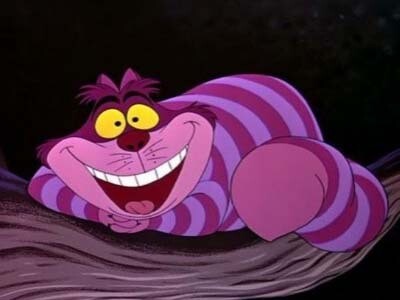 L’enigmatico Cheshire Cat viene trasformato da Disney nell’esilarante personaggio che nella versione italiana ha il nome di Stregatto